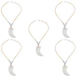 3mm round  natural color cork cord ivory Shaped Volcanic Stone Pendant handmade Cork Necklace NE-1056-5