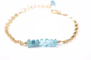 Apatite roundels nh Bracelet gold filled