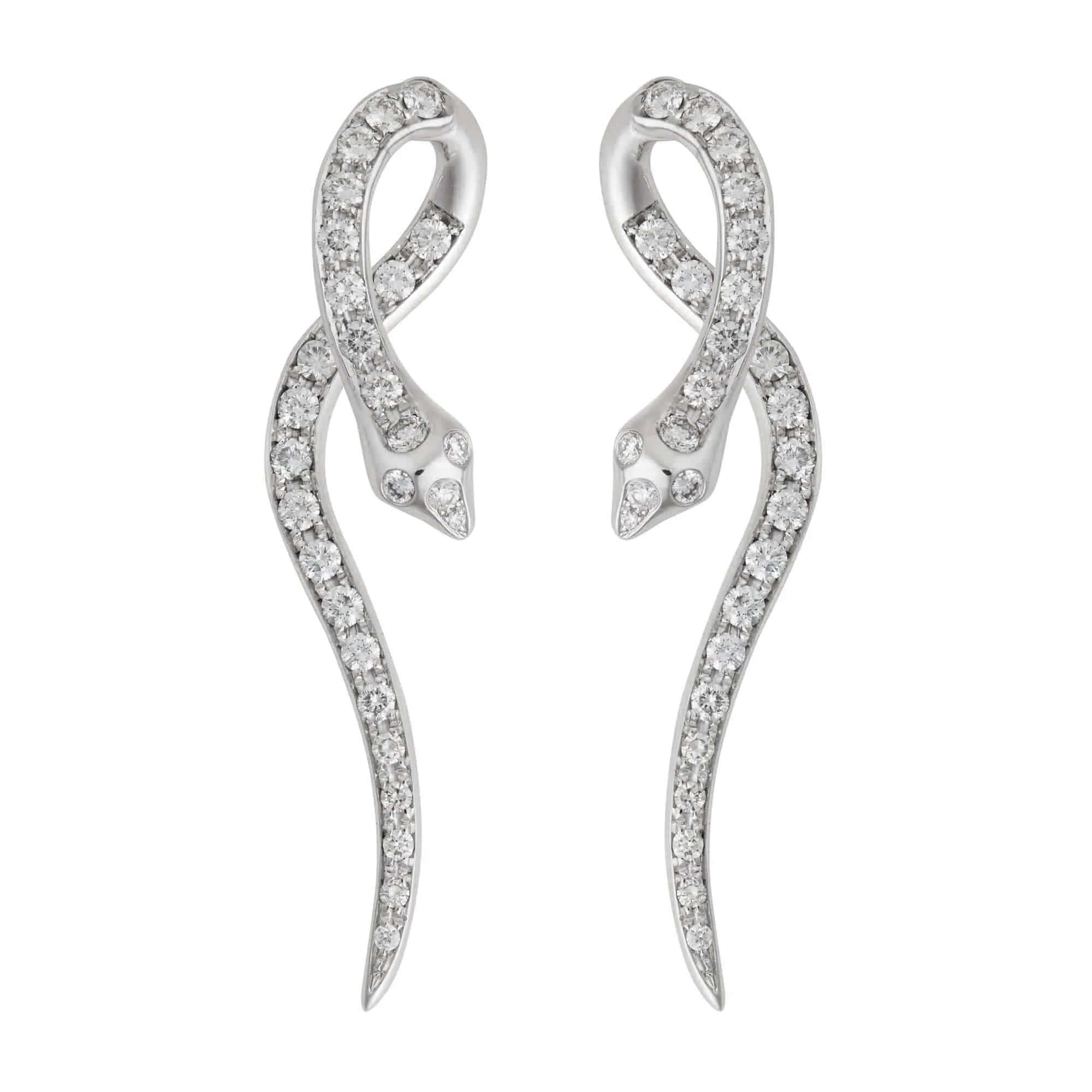 Boa White Diamond Earrings