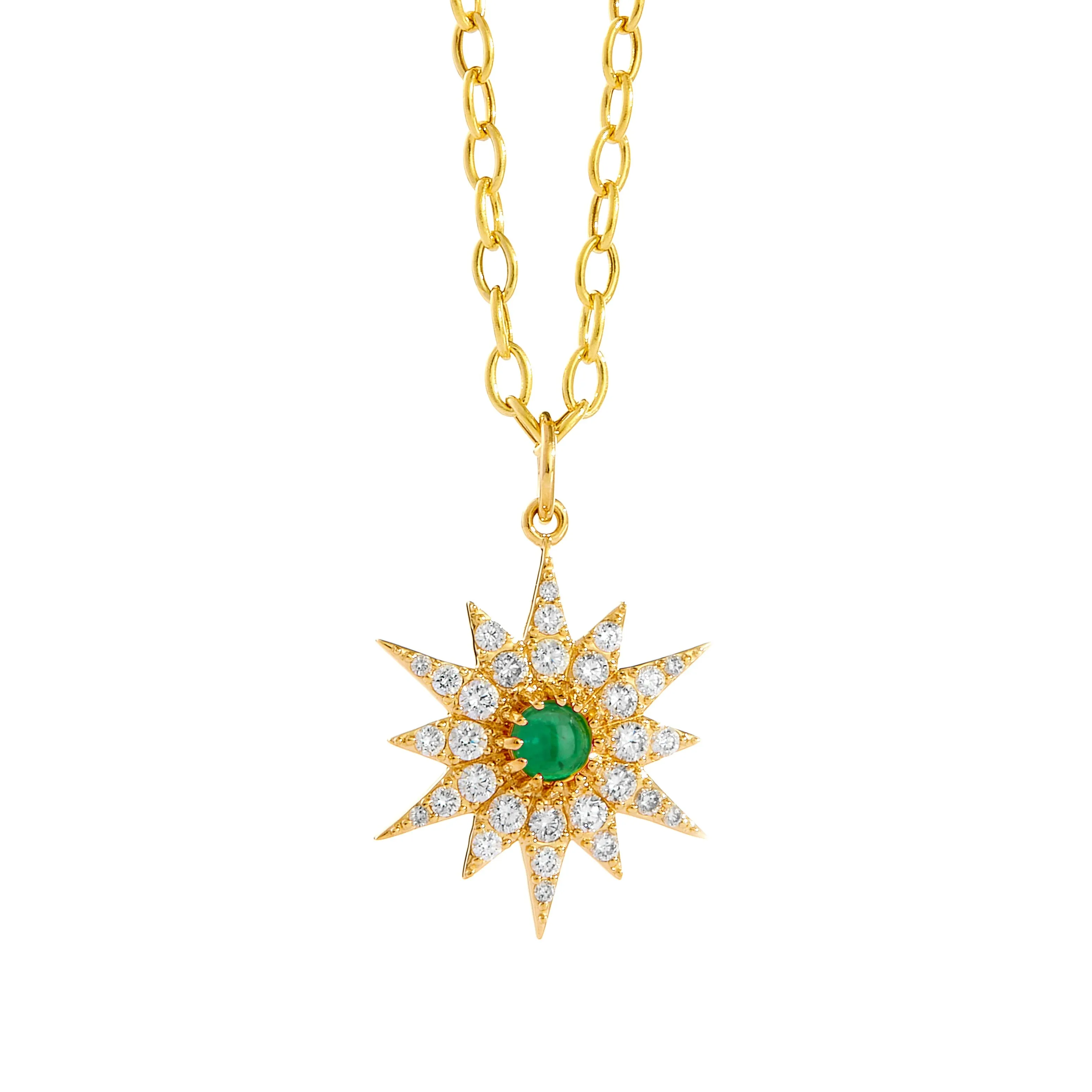 Cosmic Starburst Gemstone Pendant