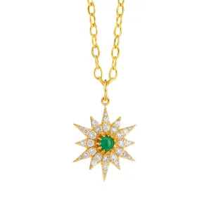 Cosmic Starburst Gemstone Pendant