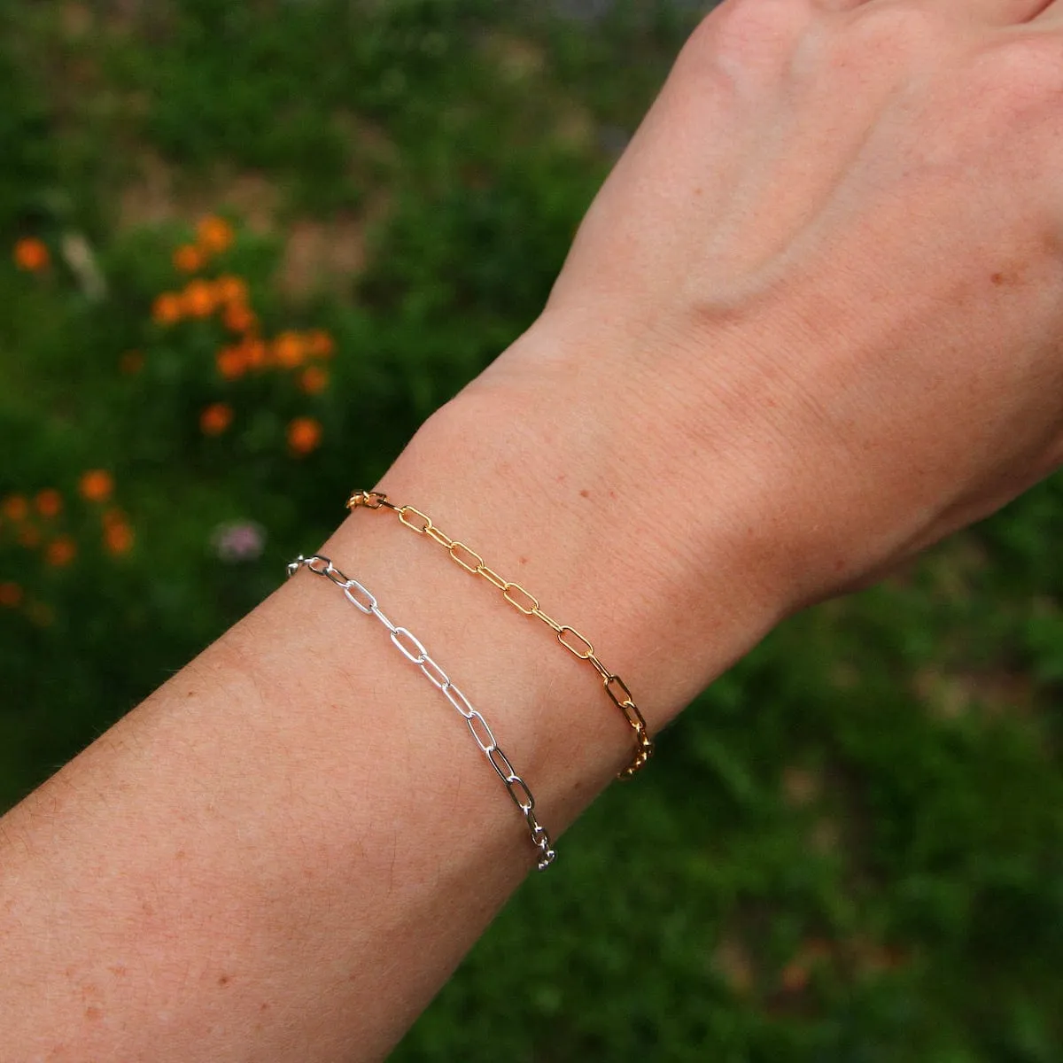 Delicate Gold Filled Round Drawn Cable Chain Bracelet