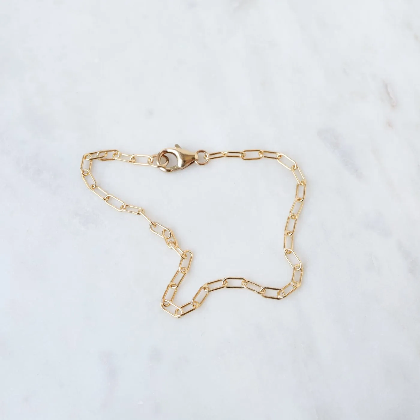 Delicate Gold Filled Round Drawn Cable Chain Bracelet