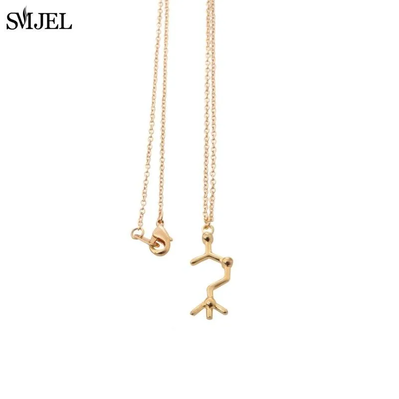 Dopamine Molecule Necklaces Chemical Formula Necklace Fashion Women Serotonin Structure Formula Pendant Graduation Gifts