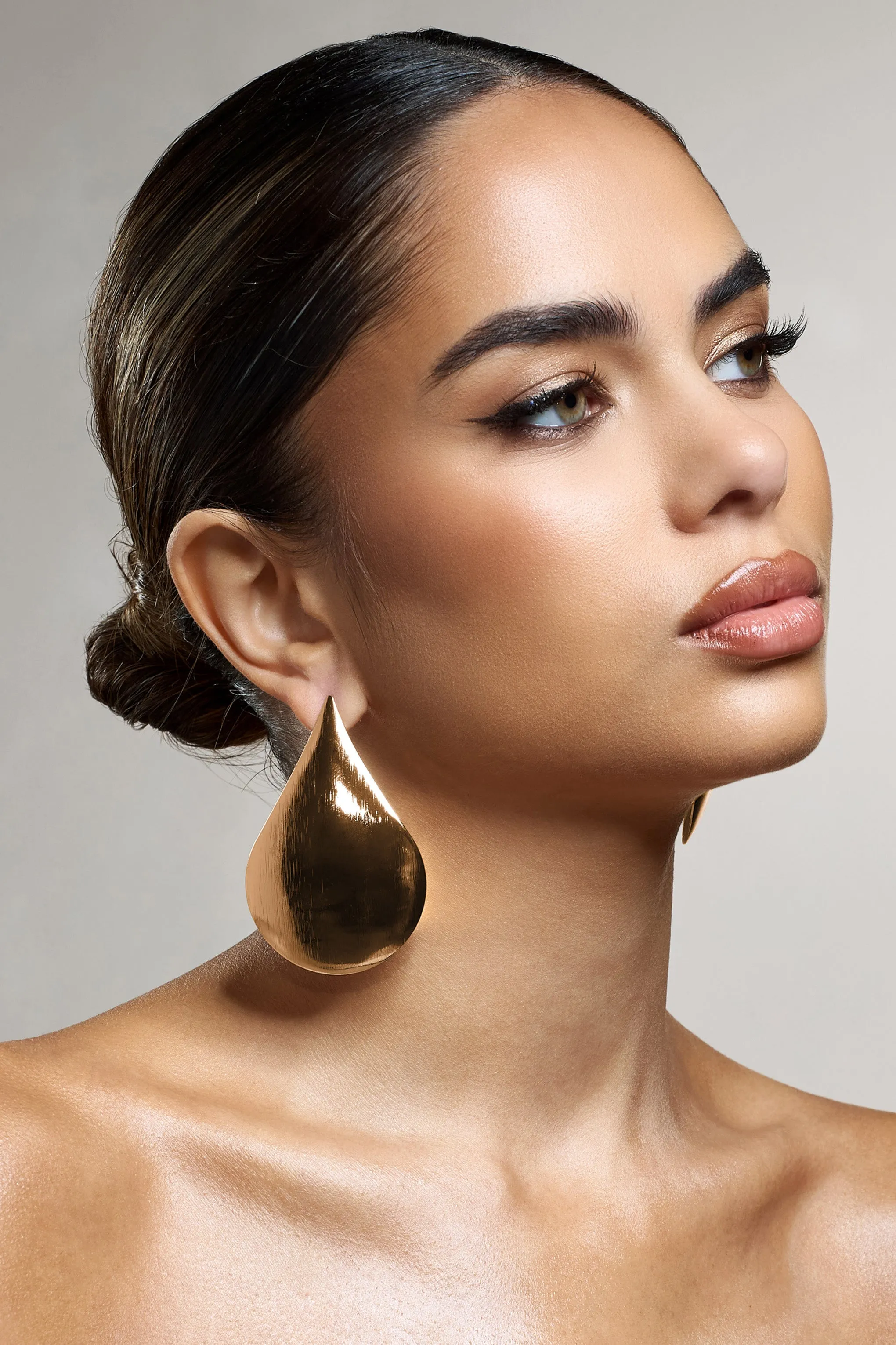 Droplet | Gold Statement Teardrop Earrings