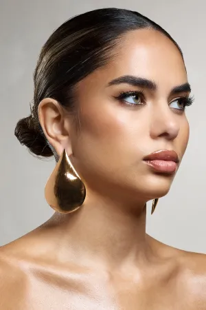 Droplet | Gold Statement Teardrop Earrings