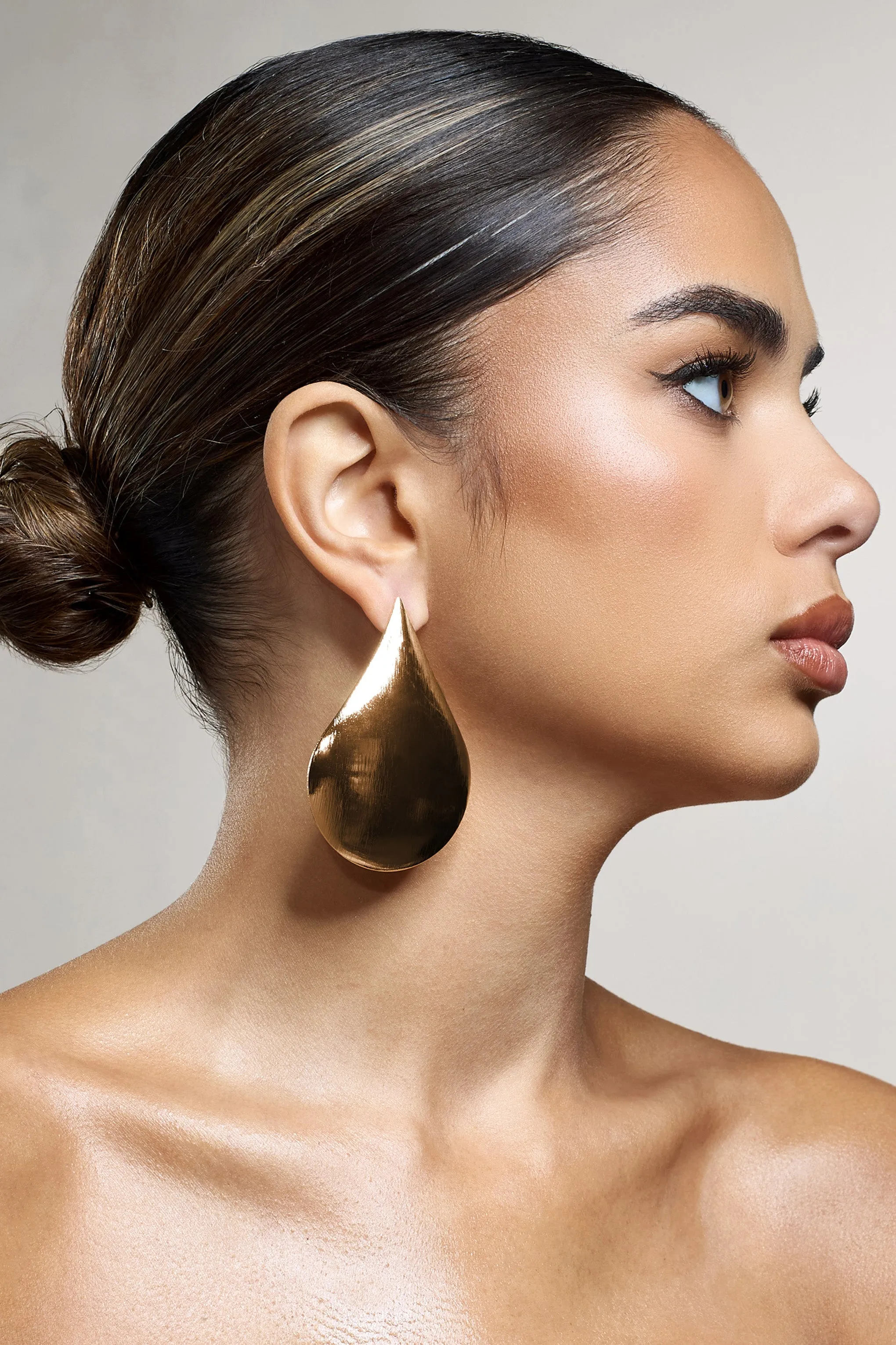 Droplet | Gold Statement Teardrop Earrings