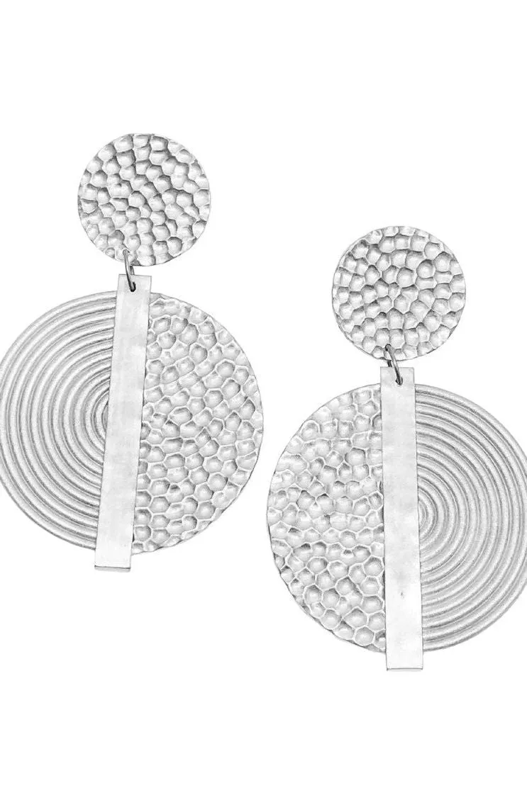 Edouard Hammered Spiral Earrings