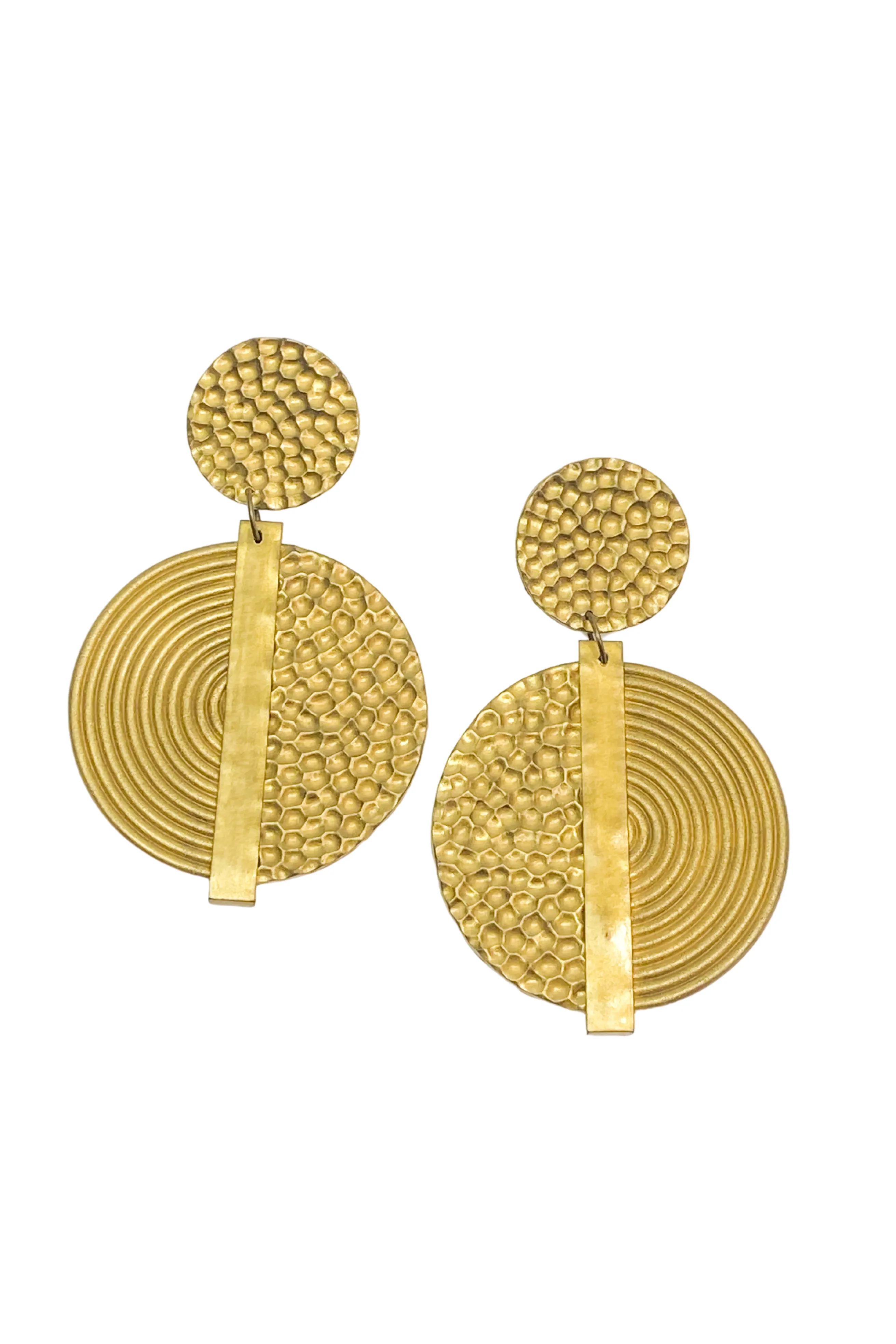Edouard Hammered Spiral Earrings
