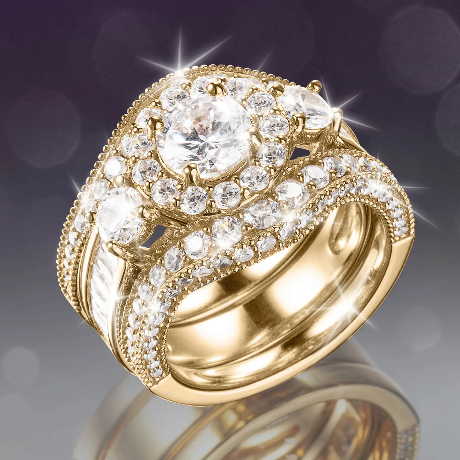 Infinity Bridal Ring Set