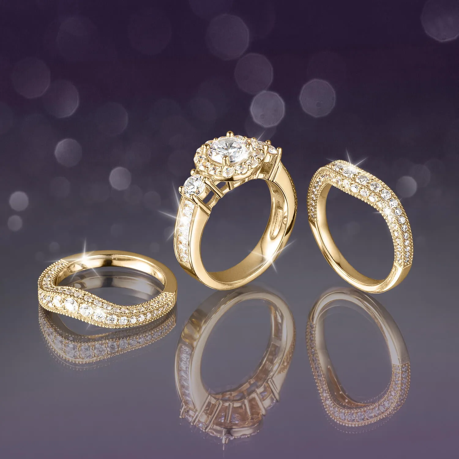 Infinity Bridal Ring Set