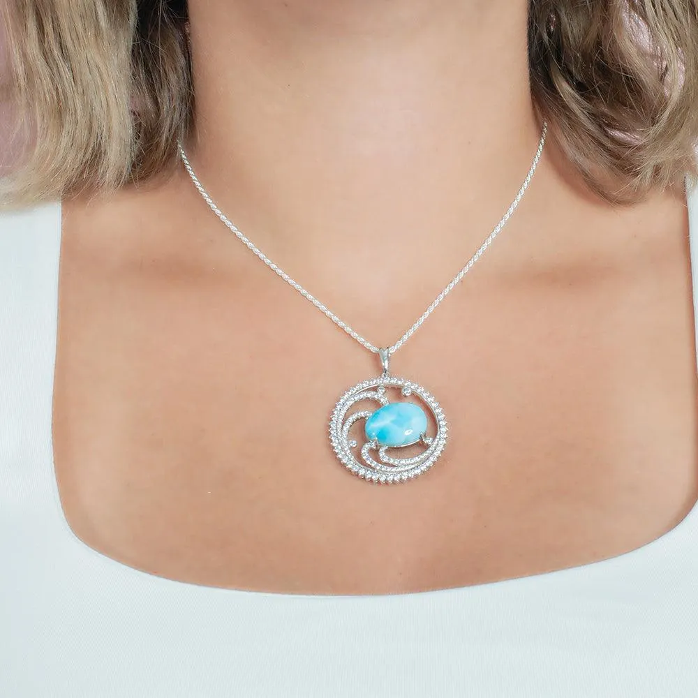 Larimar Ocean Peaks Pendant