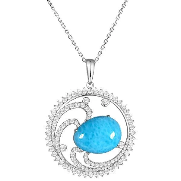 Larimar Ocean Peaks Pendant