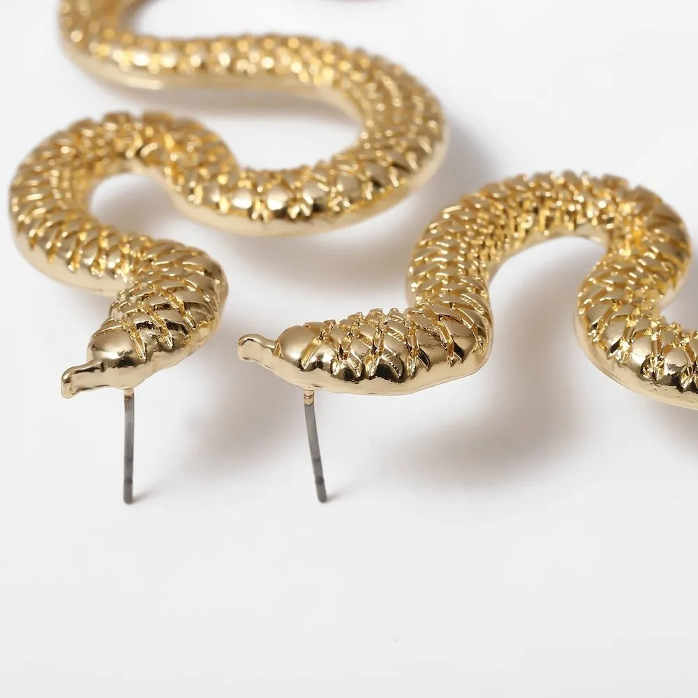 Long Snake Shaped Earrings For Women