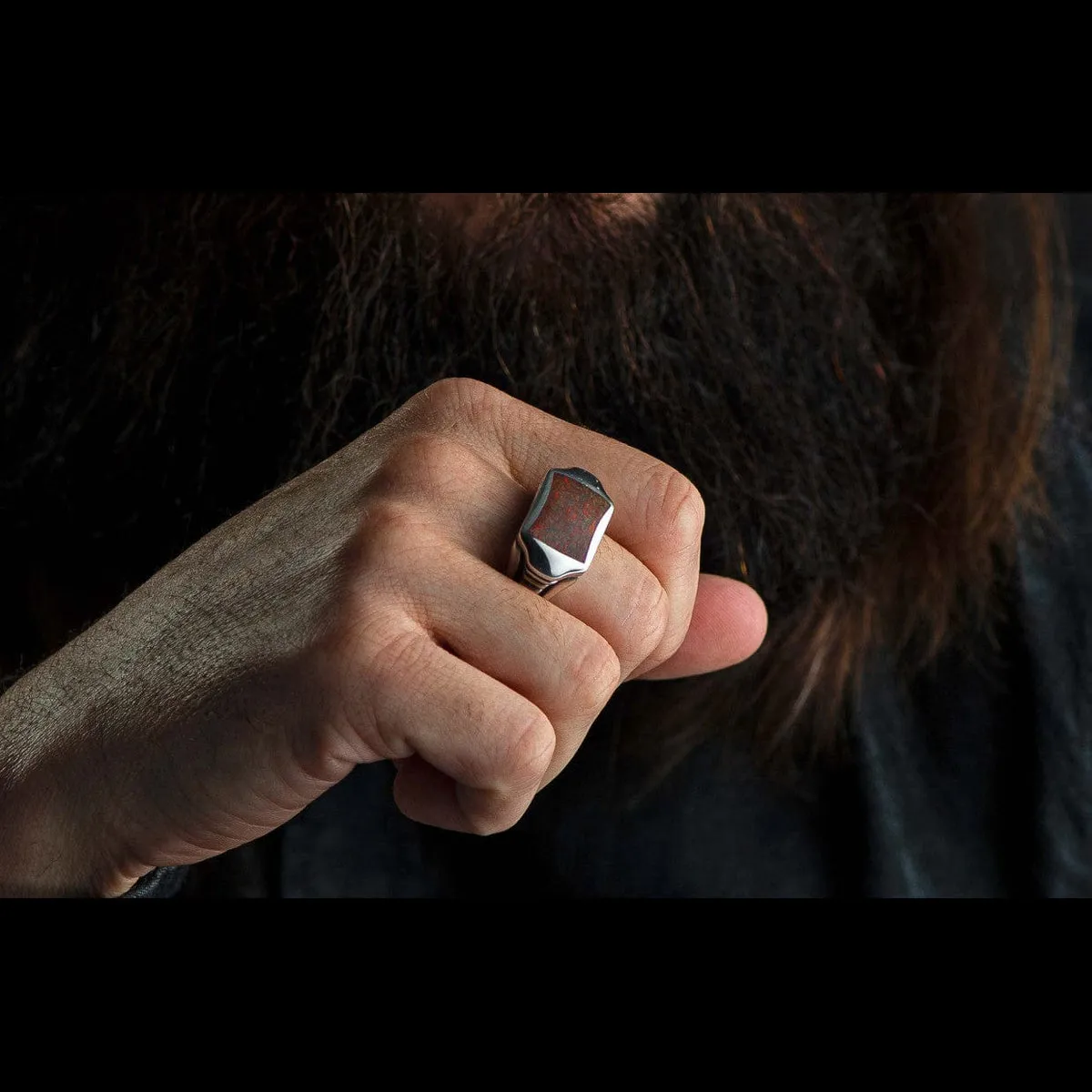 Men's Sleek Dinosaur Bone Ring - Ring 8 DB