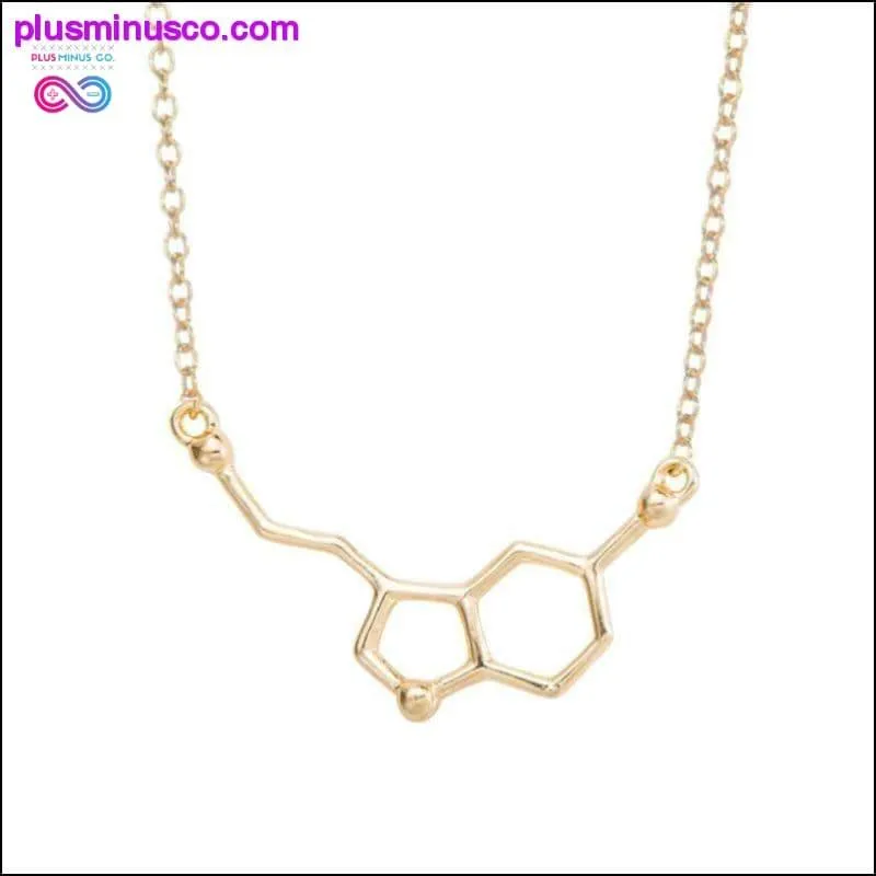 Serotonin Molecule Necklace Small Pendant Necklaces for