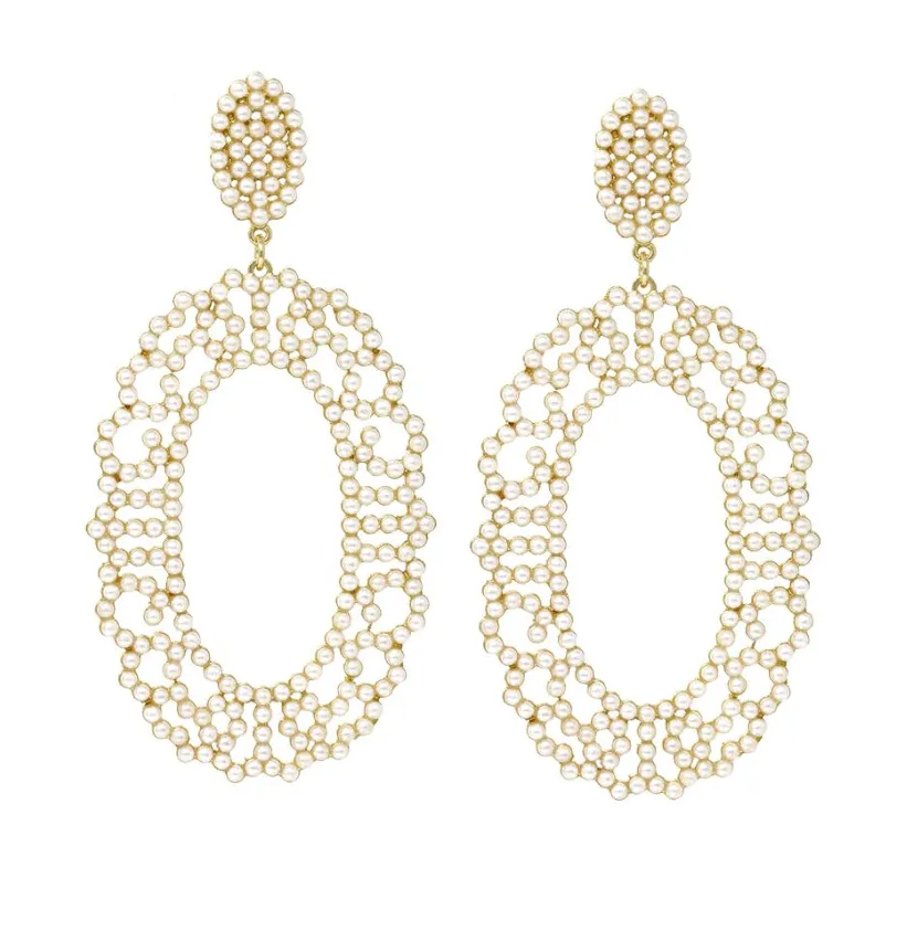 Statement pearl earrings