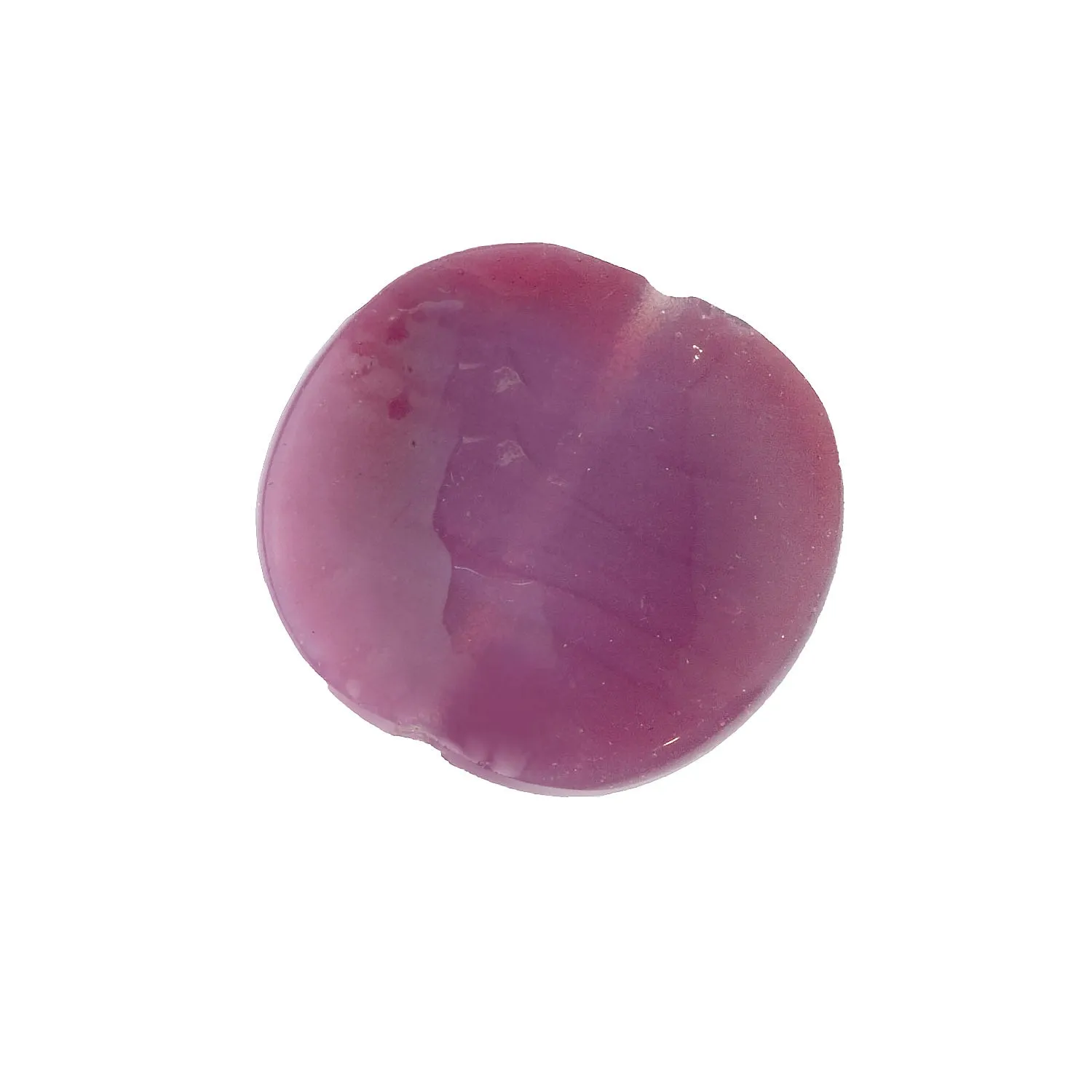 Tabular Disk Pink Glass Counterweight Bead. China. Pkg 1.  B11-pp-1196