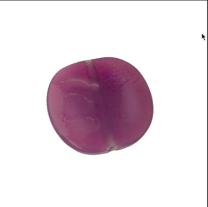 Tabular Disk Pink Glass Counterweight Bead. China. Pkg 1.  B11-pp-1196